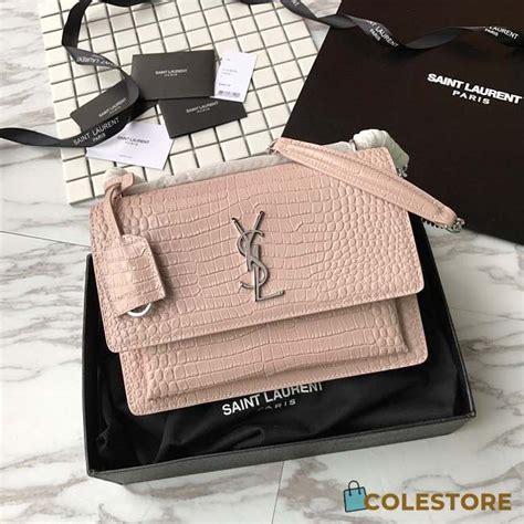 ysl sunset chain wallet in crocodile embossed shiny leather|Saint Laurent Sunset Chain Wallet In Crocodile Embossed Shiny .